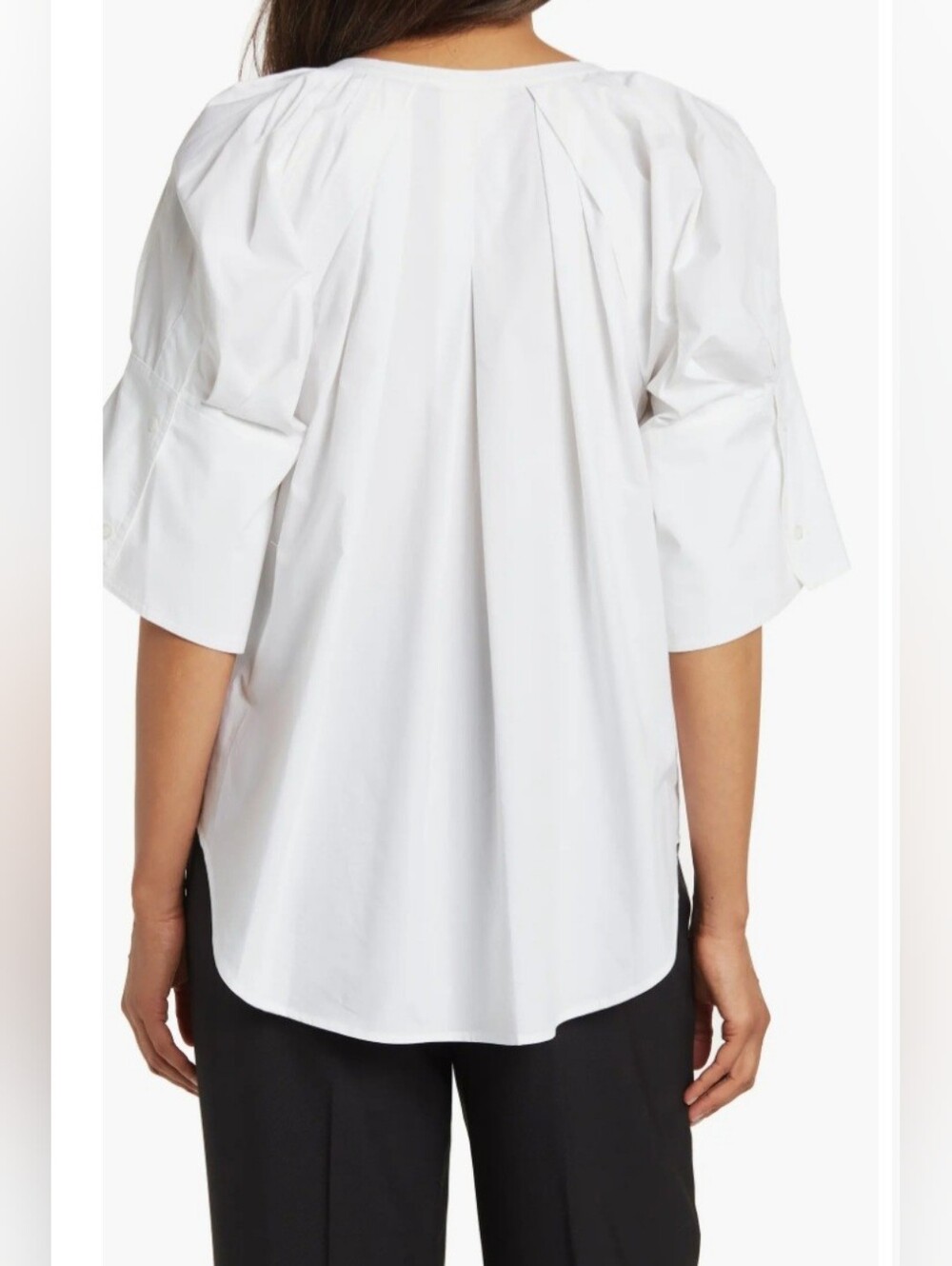 NWT A.L.C. Chloe Puff- Sleeve Top. Size 8 - Picture 3 of 13